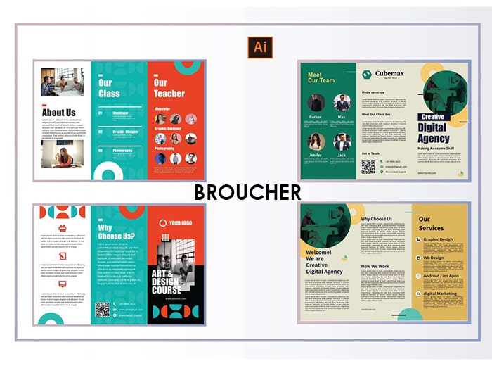 Broucher Design Variety of Typing Practise