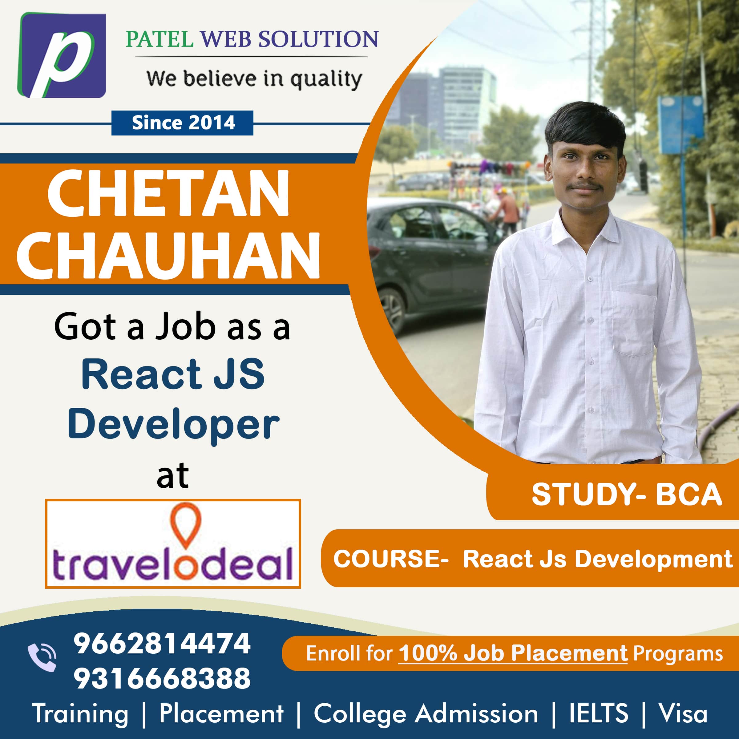 Chetan Chauhan React JS Job Placement