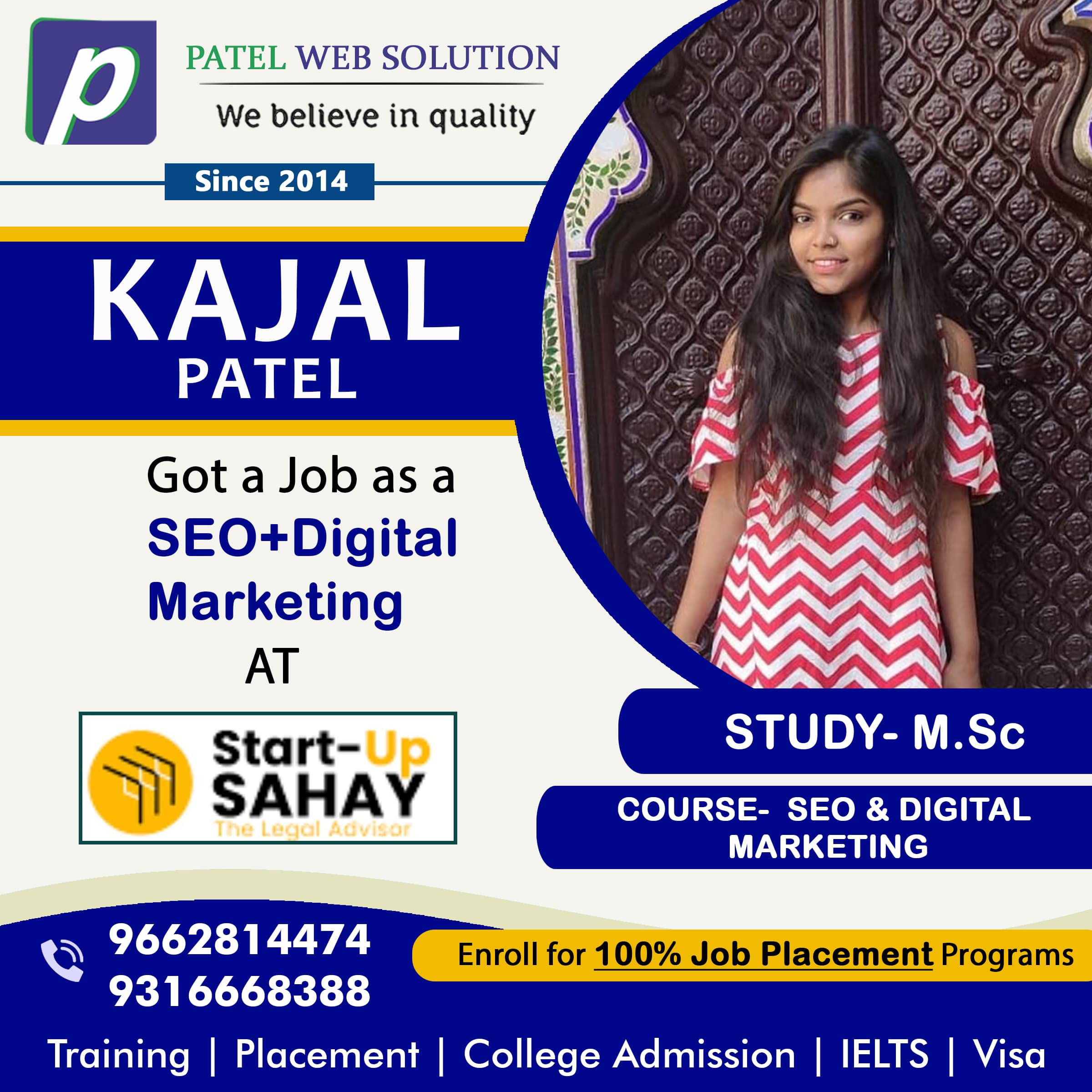 Kajal Patel SEO Digital Marketing Placement