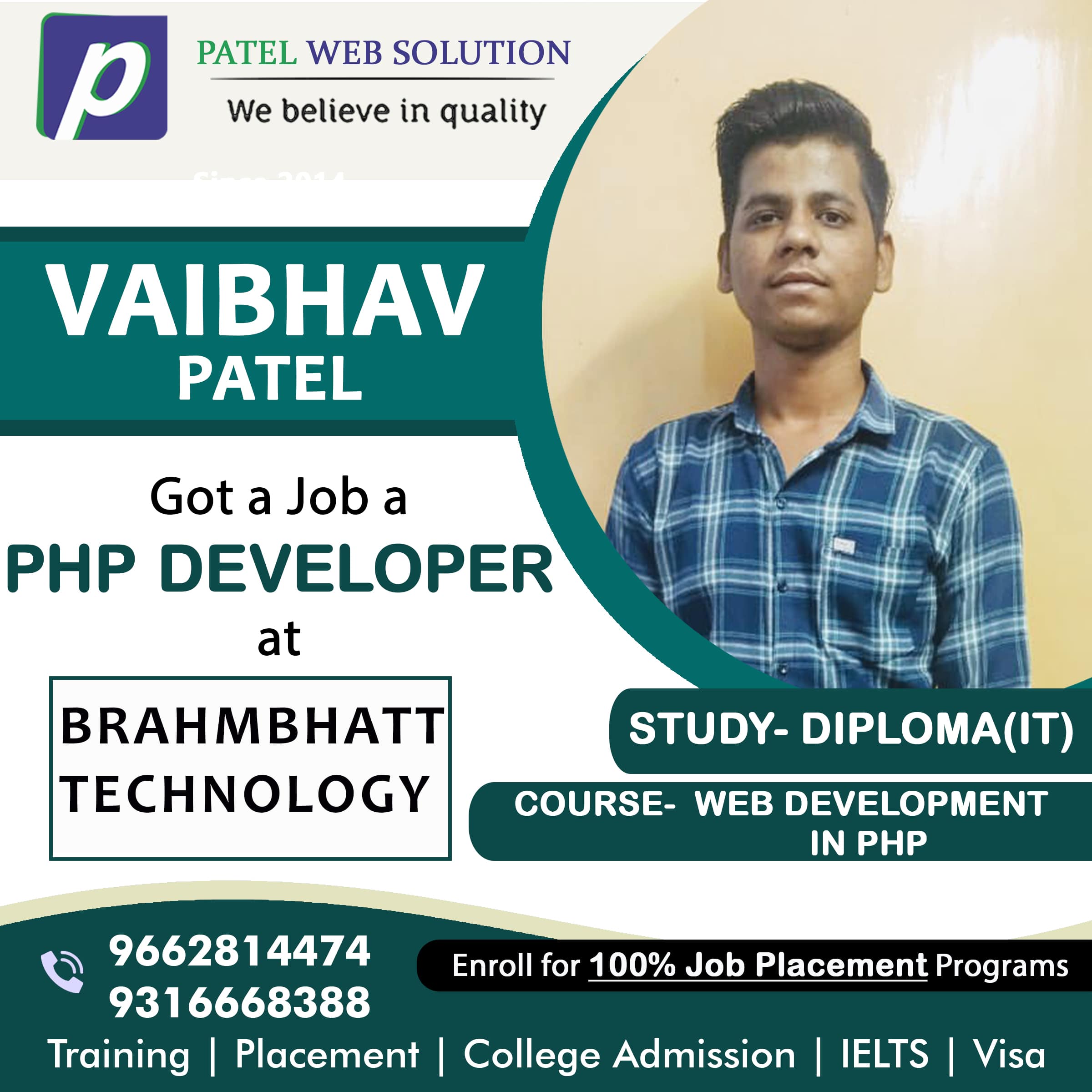 Vaibhav Patel Php Job Placement
