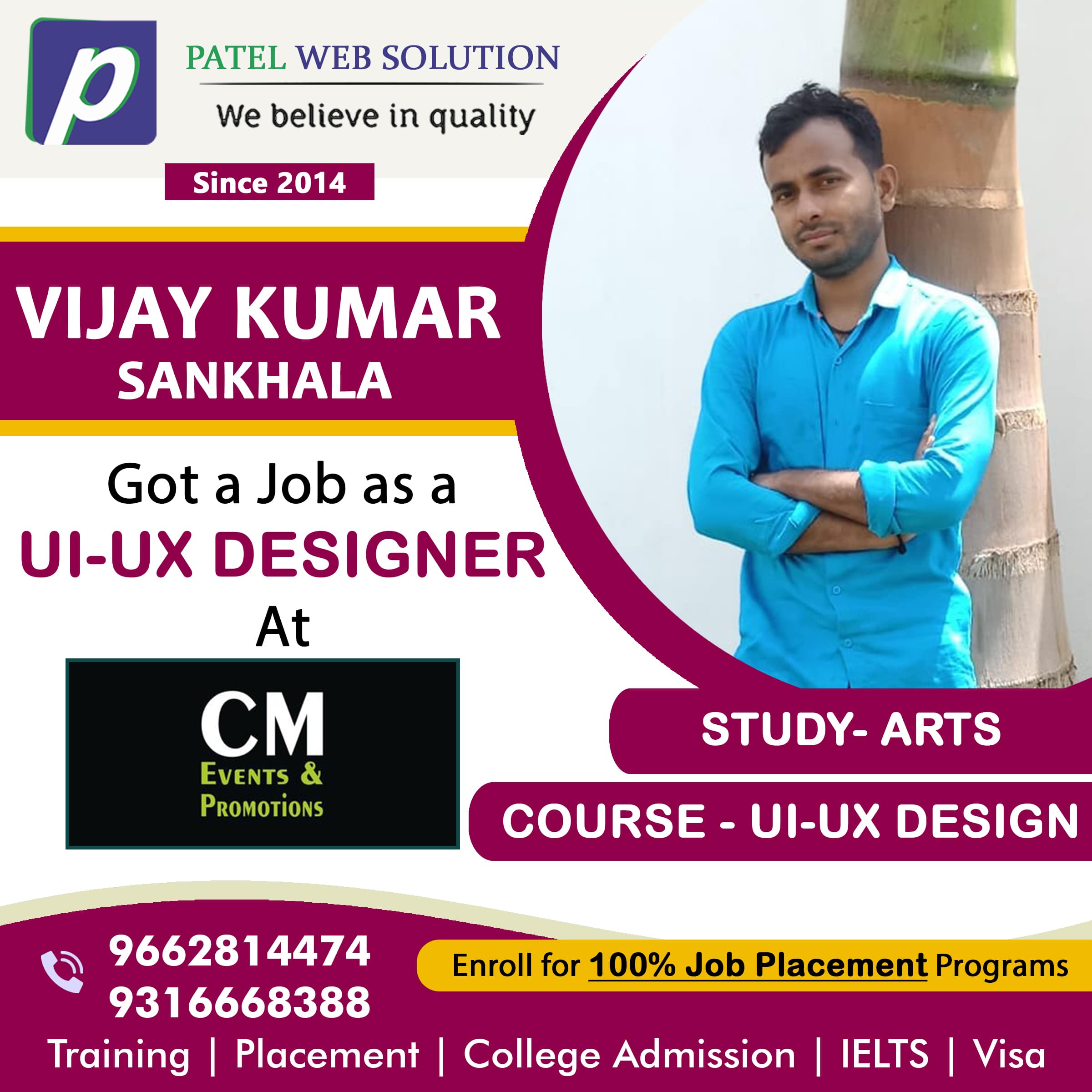 Vijay Kumar UIUX Designer Job Placement
